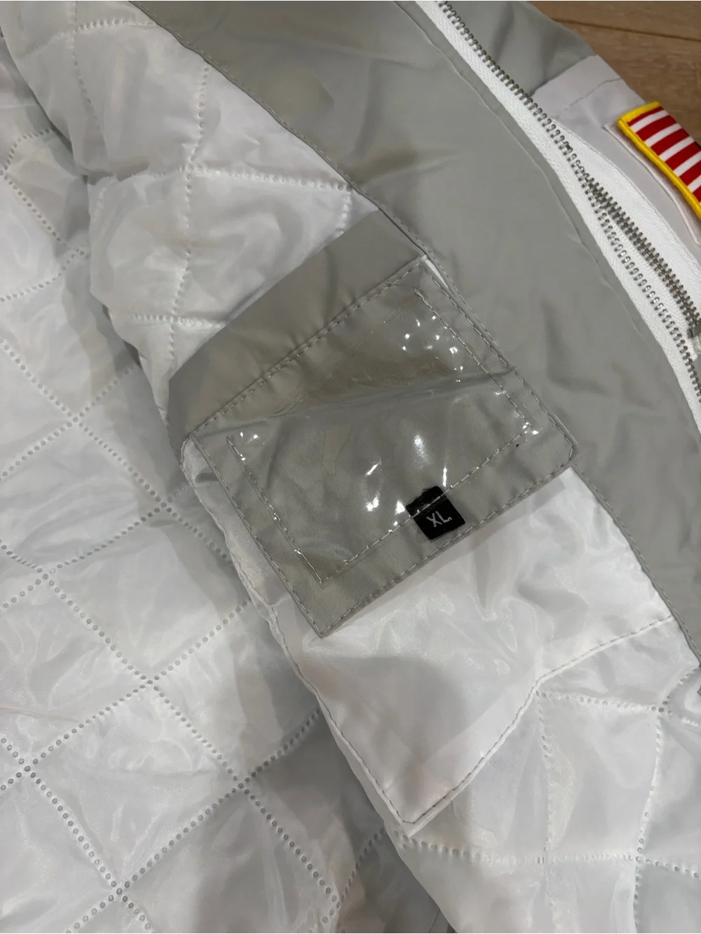 NASA Bomber Jacket Gray Unisex Adult Size XL